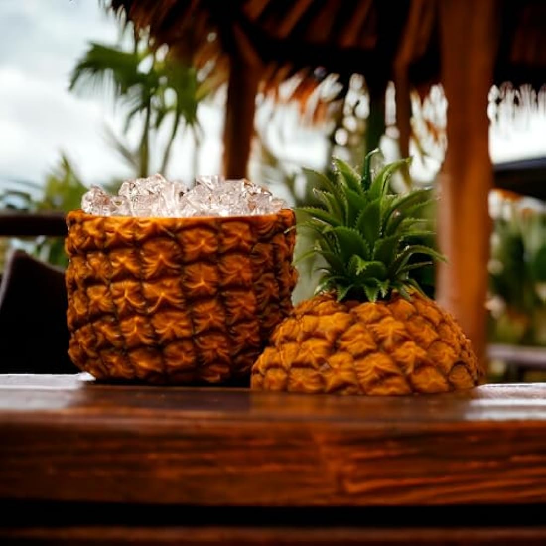 Bar Bespoke Retro Pineapple Ice Bucket - Vintage Plastic Pineapple Shaped Centrepiece
