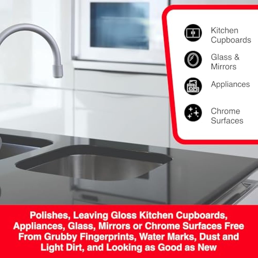 Unika Gloss Surface Cleaner and Microfibre Cloth - Twinpack