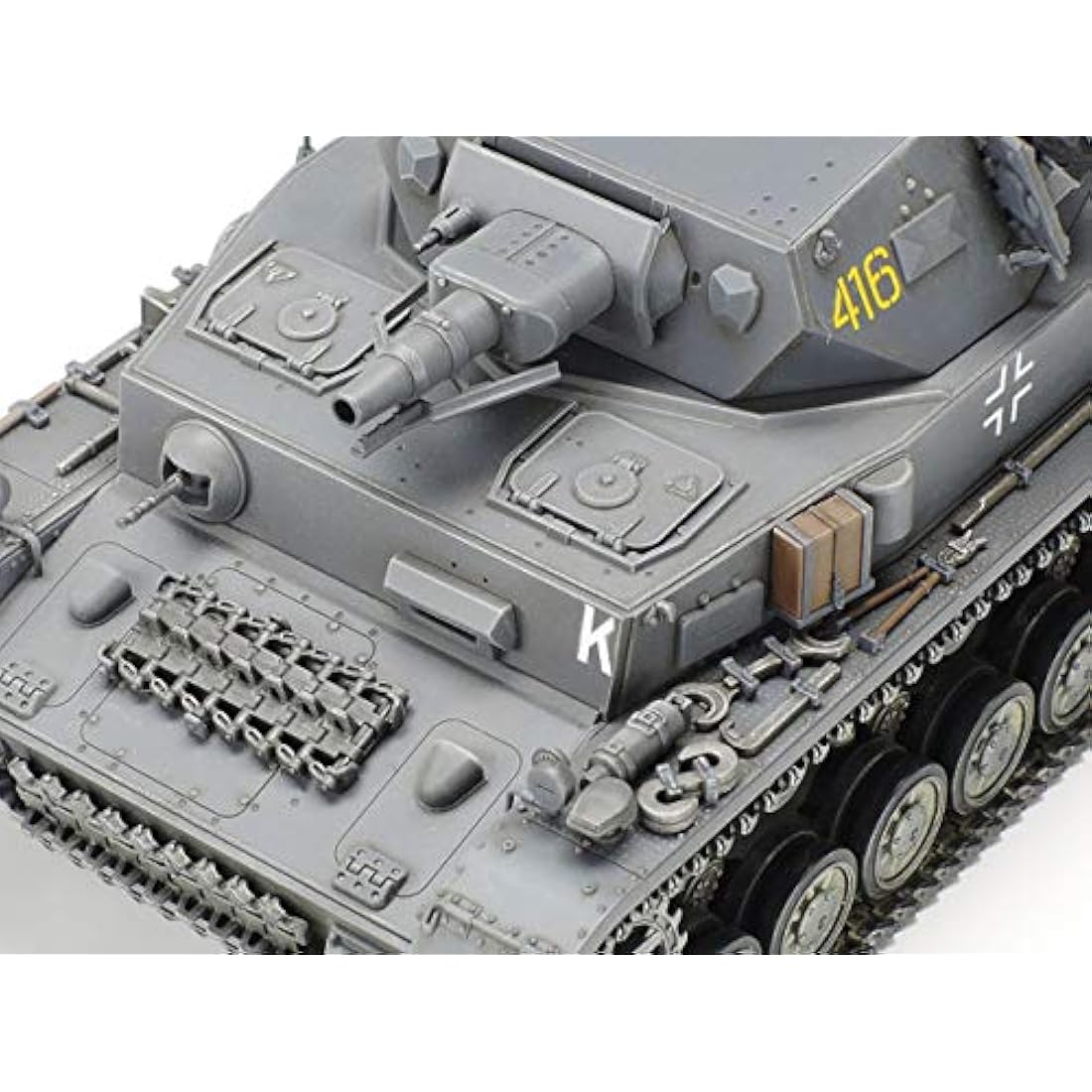 TAMIYA 35374-000 1:35 German Panzerkampfwagen IV Version F L24/75 mm, Model Kit, Plastic Kit, Assembly Kit, Detailed Replica, Unpainted, Grey