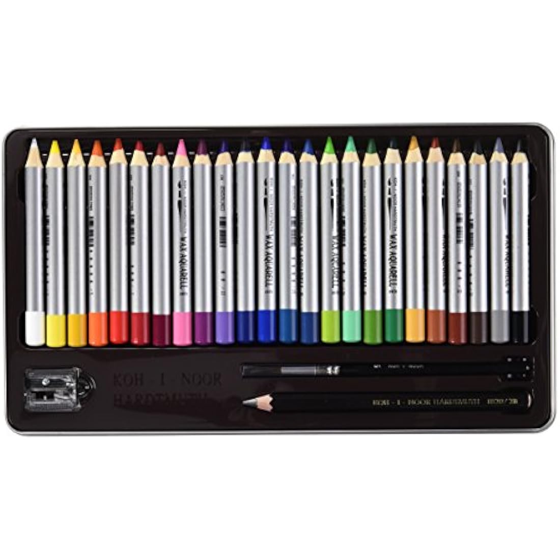KOH-I-NOOR 8284 Aquarell Coloured Fine Wax Pastels (Pack of 24)
