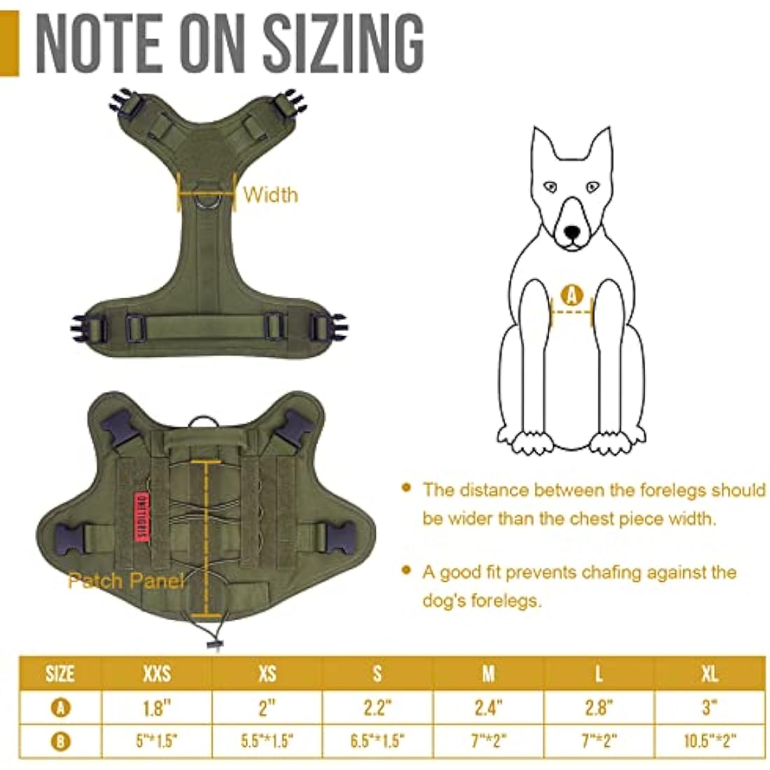 OneTigris Tactical Dog Harness Vest,No-Pull Service Dog Vest with Hook & Loop Panels,Adjustable Dog Vest Harness for Walking Hiking Training(Ranger Green,X-Large)…