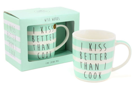 "I Kiss Better Than I Cook" Novelty Mug
