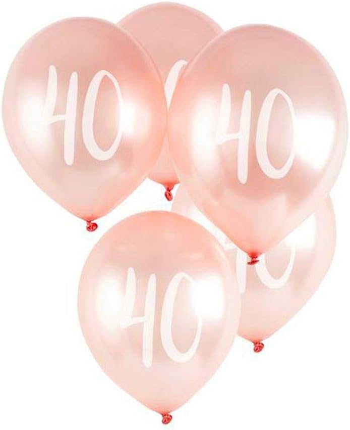 hooty balloo  Rose Gold 12" Balloon No.40 (5Xpk)