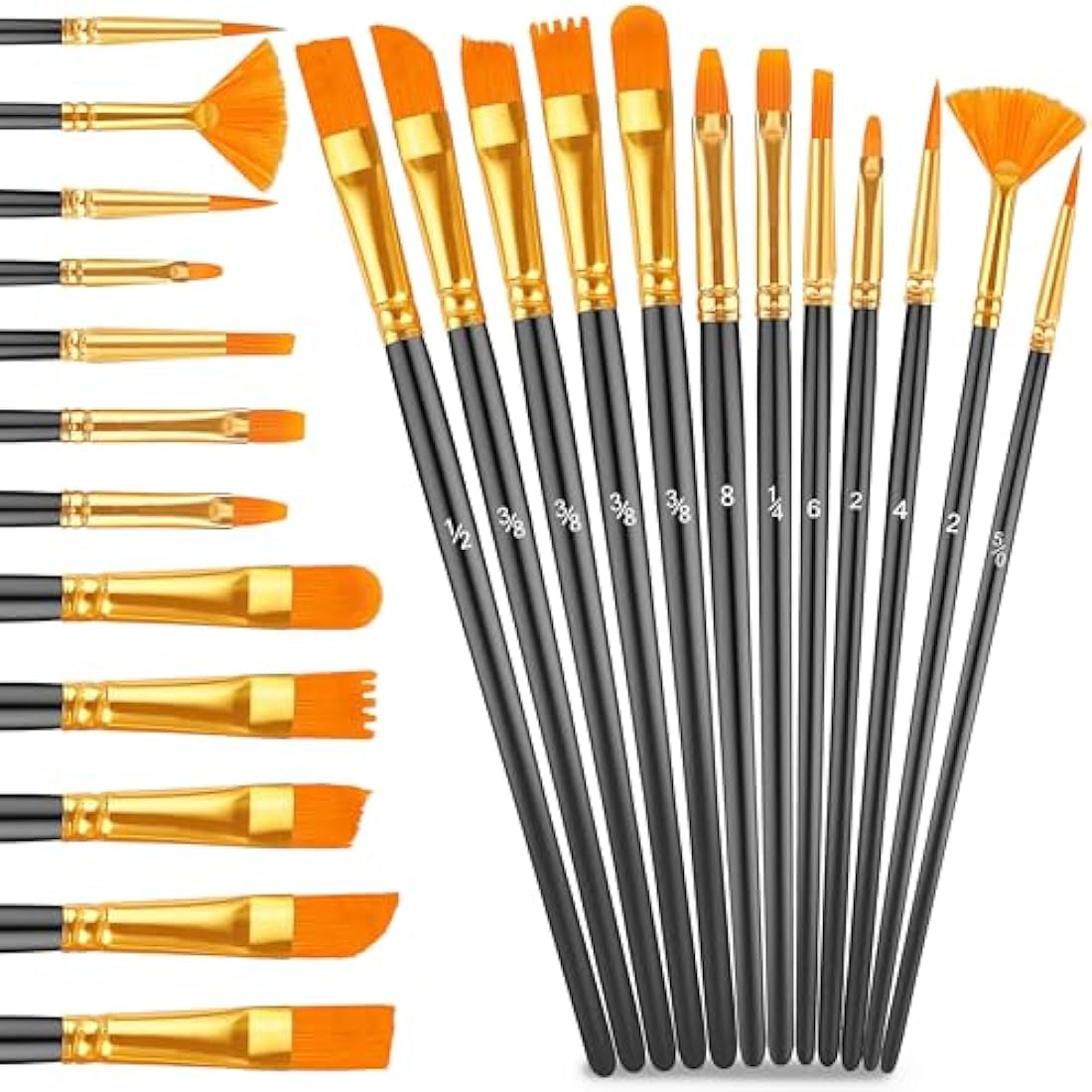 DagouColor 61 PCS Acrylic Paints Set - 48 Colors * 2oz/60ml Art Craft Paint Bottles, 12 Brushes, 1 Palette, Premium Art Supplies Gifts for Artists Kids Beginners on Canvas Rocks Wood Ceramic Fabric