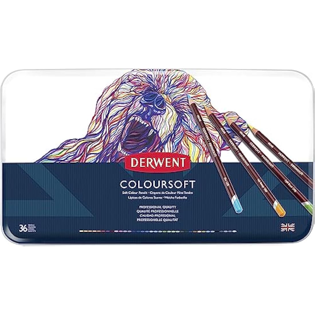 Derwent Coloursoft Colouring Pencils, Drawing & Writing, Set Of 36, Ideal For Colour Building, Professional Quality, 0701028