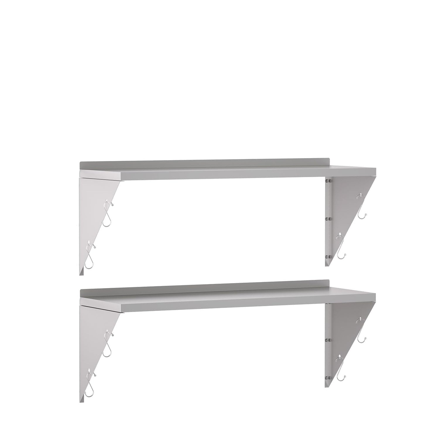 TAIMIKO Stainless Steel Wall Shelf Commercial Kitchen Shelves 100x30cm,2PCS