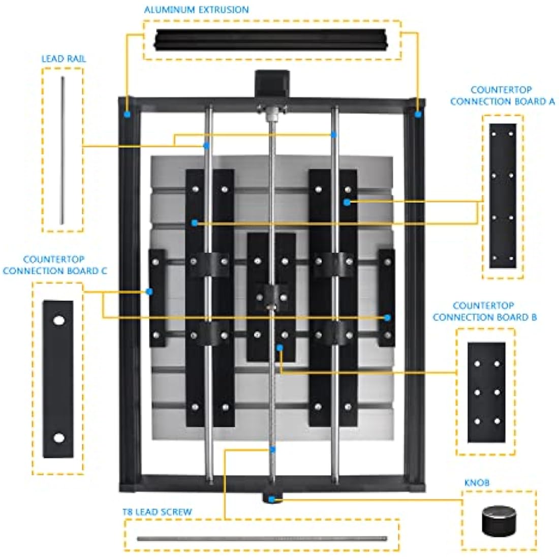 Daedalus 3018 CNC Upgrade Kit, for X-Axis Upgrade & Y-Axis Extension with Work Panel