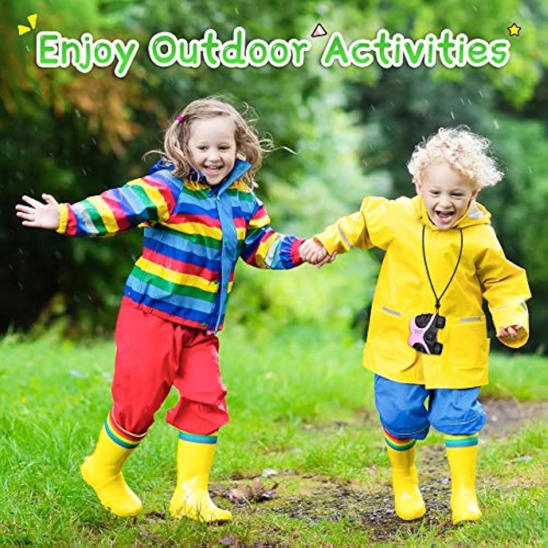EUTOYZ Binoculars for Kids, 4 5 6 7 8 9 Year Old Girl Gifts for 3-10 Year Olds Boys Toys Age 4-10 Kids Toys Outdoor Toys for Kids Xmas Gifts Stocking Fillers Child Birthday Gifts Pink