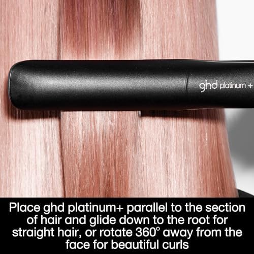 ghd Platinum+ Hair Straightener & Professional Styler - Stronger Hair, More Shine, Colour Protection - for All Hair Types - (UK Plug)