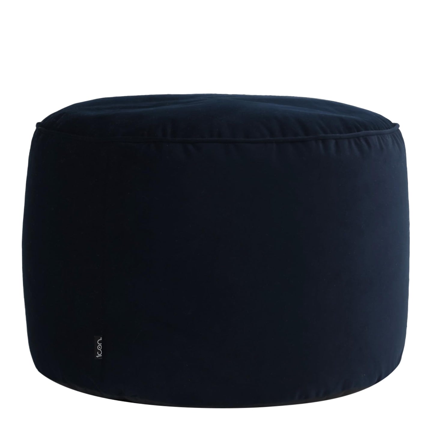 icon Milano Velvet Large Bean Bag Footstool with Filling Included, Blue