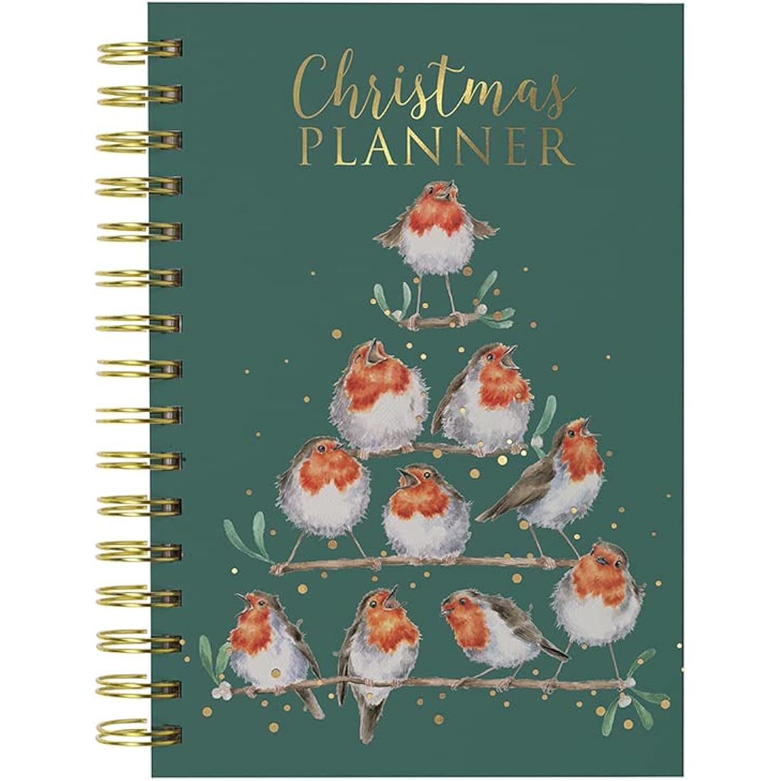 Wrendale Designs by Hannah Dale - Rockin’ Robin - Christmas Planner - 210mm by 170mm