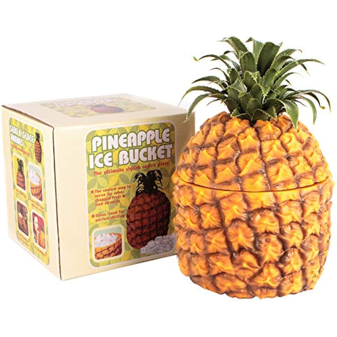 Bar Bespoke Retro Pineapple Ice Bucket - Vintage Plastic Pineapple Shaped Centrepiece