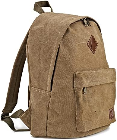 seemeroad Canvas Vintage Backpack Lightweight Travel Daypack Laptop Backpack College Student Rucksack for Men Women