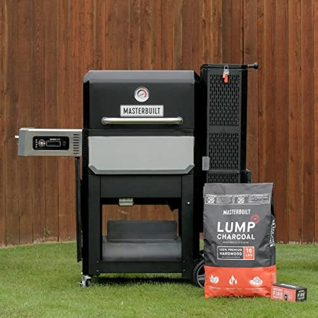 Masterbuilt MB20091621 Natural Reusable Lump Charcoal for BBQ, Smoking, Grilling. 16lbs , Black