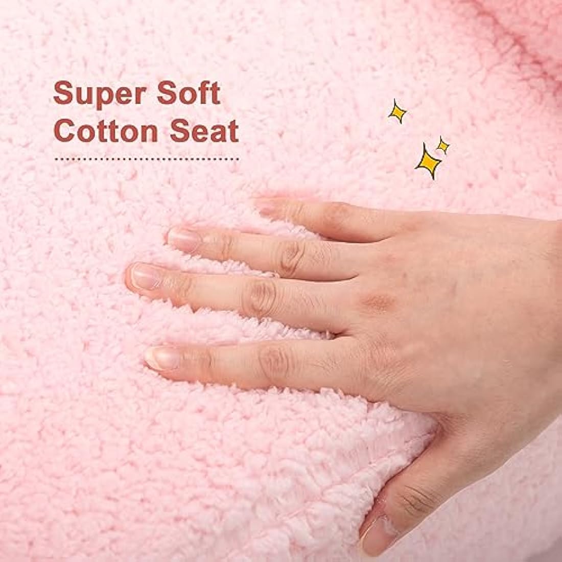 BEJOY Kids Sofa Ultra-Soft Snuggle Foam Filled Chair, Single Cuddly Sherpa Reading Couch for Boys and Girls, Pink