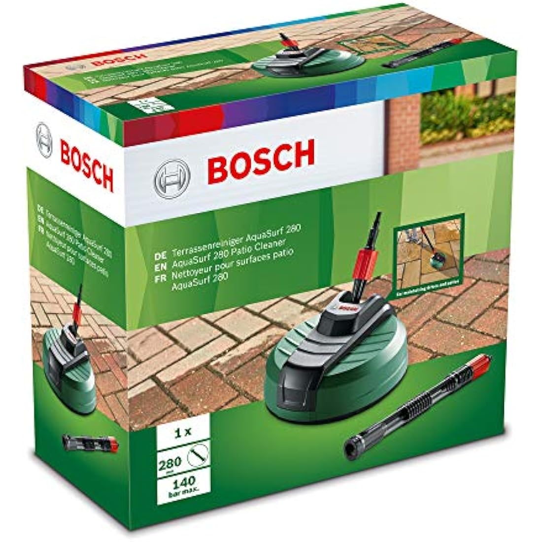 Bosch AquaSurf 280 Patio Cleaner (Compatible with EasyAquatak 110/120, UniversalAquatak 125/130/135, AdvancedAquatak 140, AQT 33-10, AQT 33-11, AQT 35-12, AQT 37-13, AQT 40-13, AQT 42-13, AQT 45-14 X)