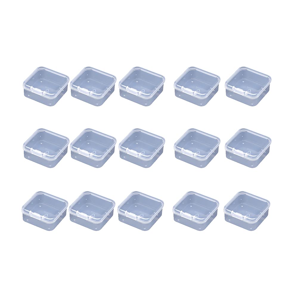 WYAN 15 Pack Square Clear Plastic Storage Containers Box with lids
