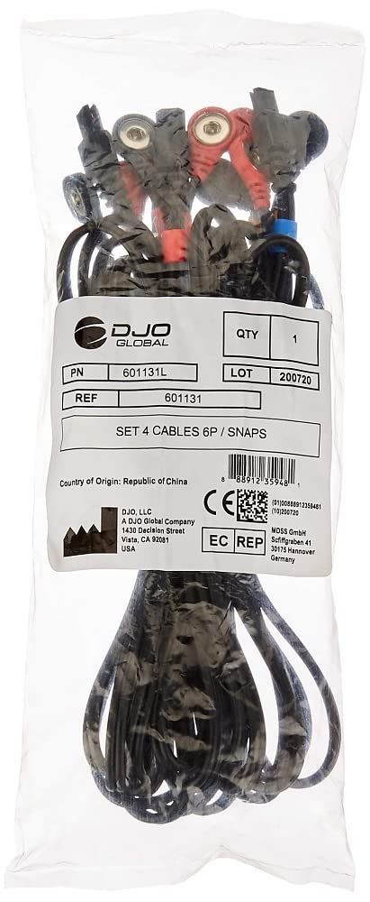 COMPEX Unisex Adult 6p Snap Cables (pack Of 4) - Blue, N/A