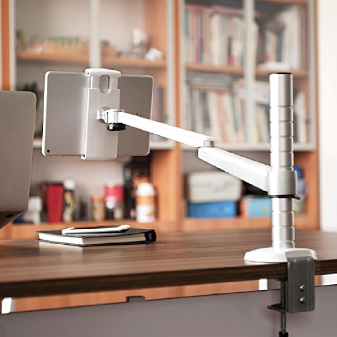 Thingy Club Adjustable Aluminium Universal Single Arm Laptop/Tablet Stand Desk Mount Bracket for 10"-15.6" Laptop with Adjustibility (Tilt ±15°|Swivel 180°|Rotate 360°)
