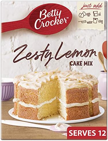 Betty Crocker Zesty Lemon Cake Mix 425g (Pack of 6)