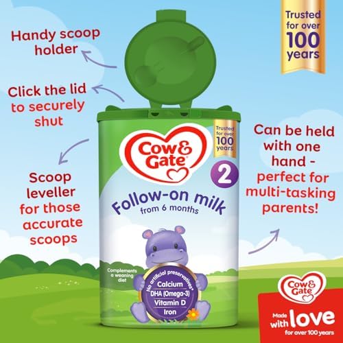 Cow & Gate 2 Follow On Baby Milk Powder Formula, 6-12 Months, 800g (Pack of 6)