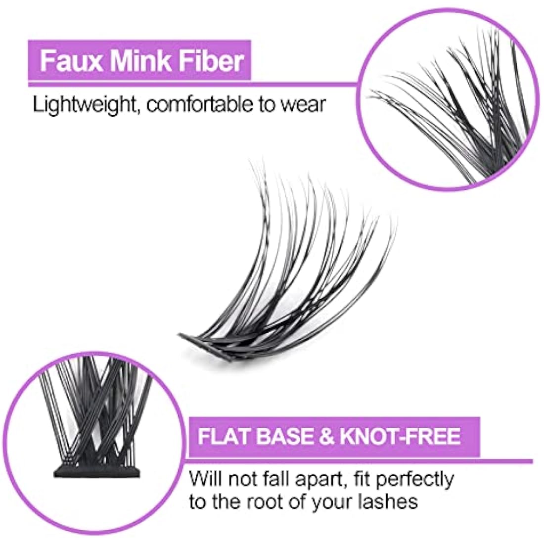 Cluster Eyelash 240pcs 40D 0.07 D Curl 15mm Cluster Eyelashes Extensions, Soft Individual Lashes Natural False Eyelashes Clusters DIY Eyelash Extension At Home (15mm, 40D-D-0.07)