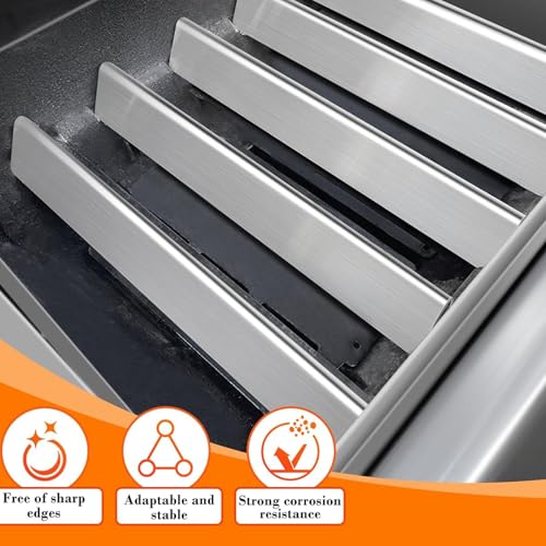 Denmay 7621 44.45CM Flavorizer Bar 1.3mm Stainless Steel Heat Plate for Weber Genesis 300 series E/EP-310, 320, 330, Genesis S-310, 330 (with Front