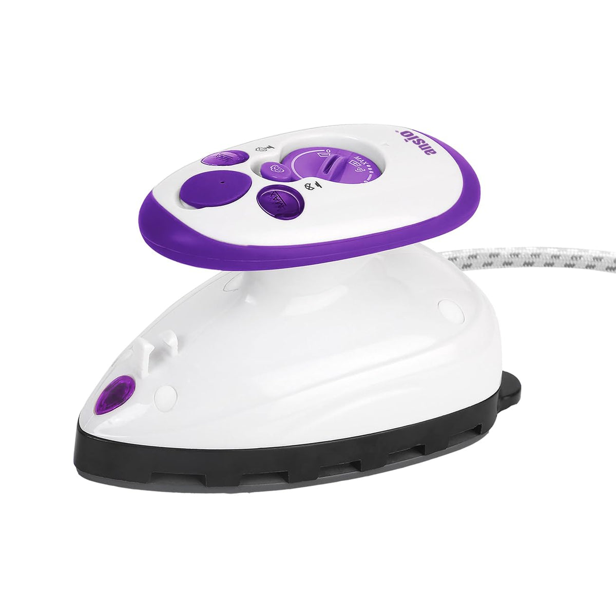 ANSIO Travel Iron Quilting Mini Steam Craft Iron with Ceramic Soleplate | Small Compact Travel Steamer - Perfect for Travel, Quilting & Sewing -