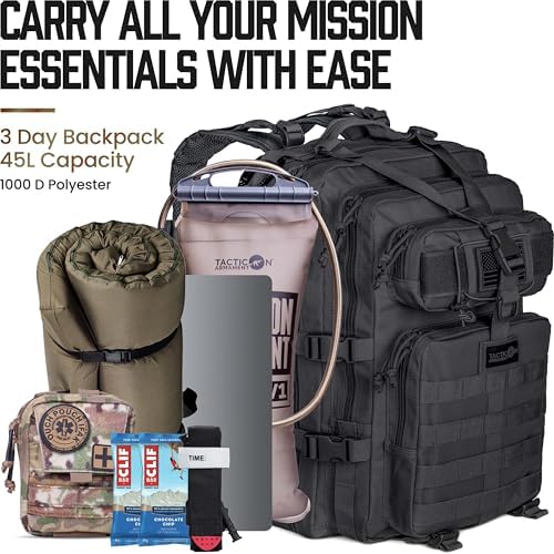 Tacticon 24BattlePack Tactical Backpack | 1 to 3 Day Assault Pack for Men 40L | Combat Veteran Owned Company | Camping Hiking