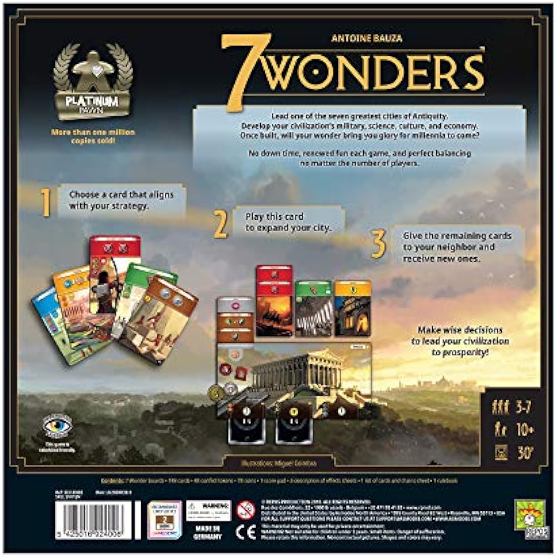 Repos Production | 7 Wonders | Board Game | Ages 10+ | 3-7 Players | 30 Minutes Playing Time