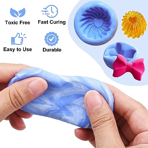 Silicone Putty - 1,200g Flexible Silicone Mold Making Kit - Easy 1:1 Mixing Ratio Fast Curing Moulding Putty for Reusable Moulds, Casting, Resin, Soap