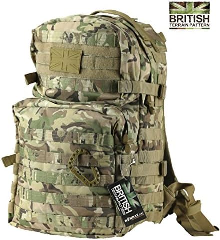 Zip Zap Zooom British Army SAS Military Tactical Combat Rucksack Bergen Molle 40 Litre L Surplus Camo All Terrain BTP
