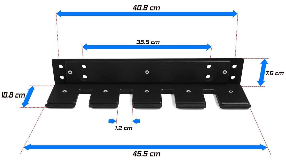 Yes4All Vertical Wall Mounted Olympic Barbell Holder for 4 Bars - Barbell Storage Rack Hanger for Home Gym