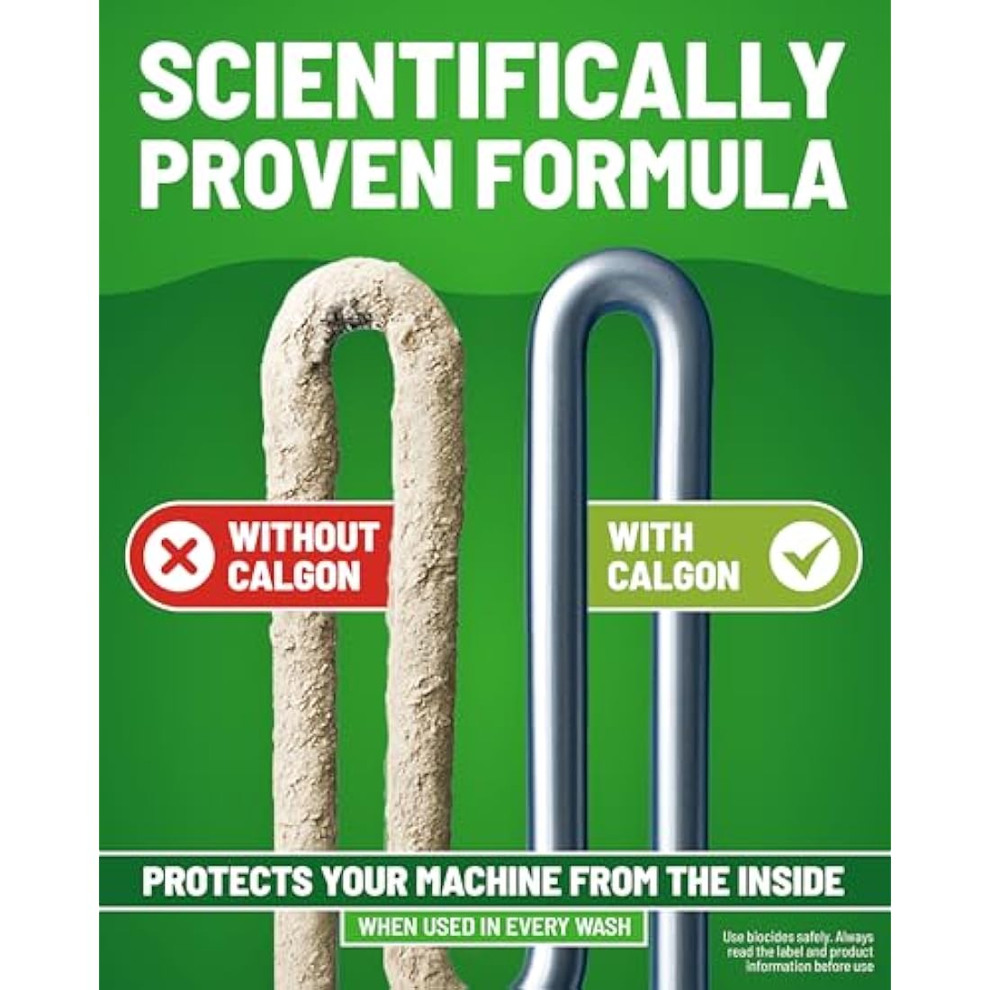 Calgon Hygiene Plus Washing Machine Cleaner & Limescale Remover, Water Softener Tablets, Unscented, 65 Tablets, Pack of 1
