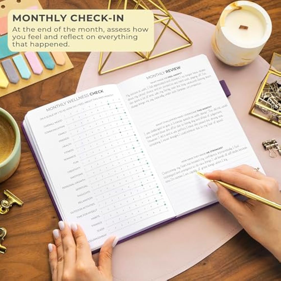 Clever Fox Gratitude Journal – Happiness, Positivity & Affirmation Daily Journal – Inspirational Daily Notebook – 3 Months, A5 (Purple)