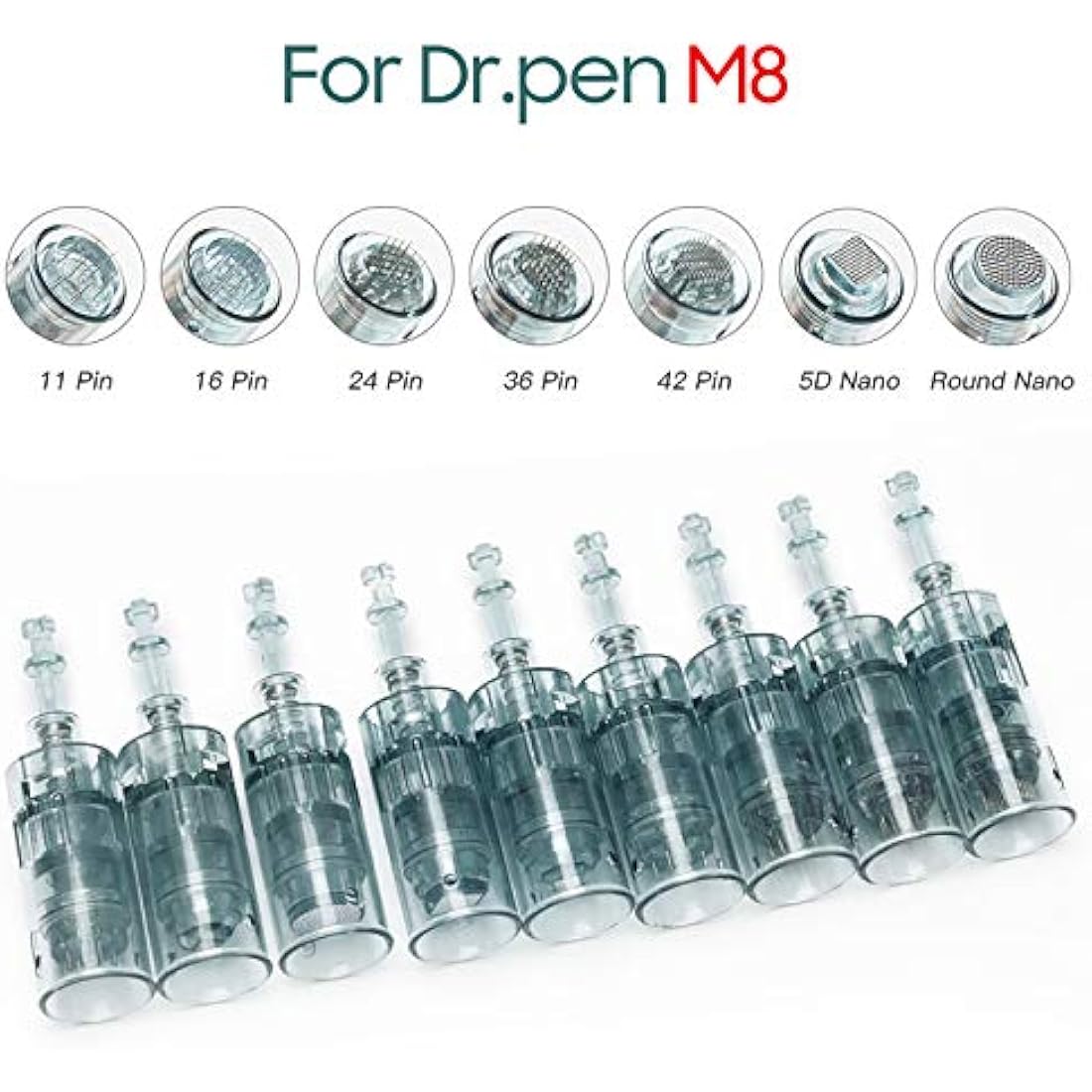 Dr. Pen Ultima M8 Microneedling Pen Original Replacement Cartridges 36 Pins, Compatible with Dr. Pen M7S and Angel Kiss M8 PRO Derma Pen, for Face Body Skin, 10 pcs/pack