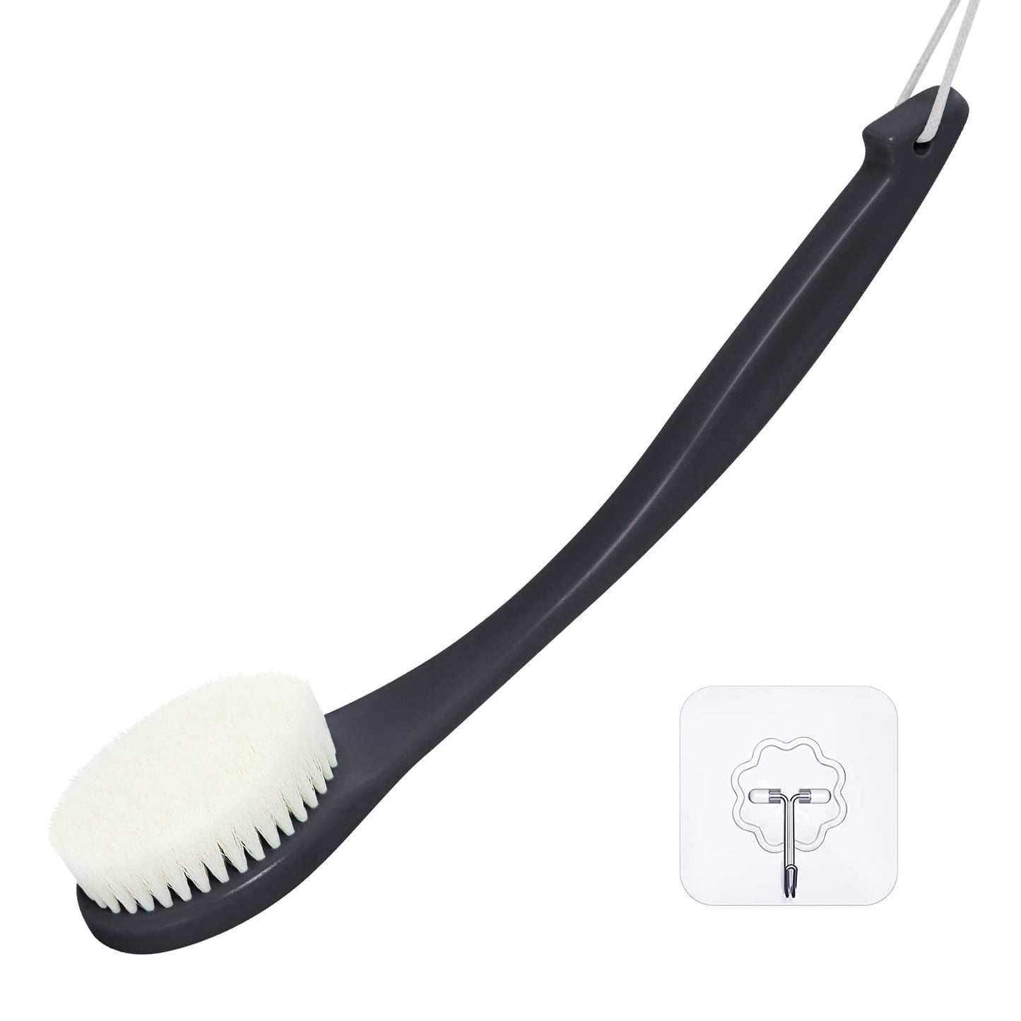 Body Brush Back Scrubber, Never Mold Back Brush Long Handle for Shower, Exfoliating Brush Dry Brushing Body Brush for Men Women Elderly Deep