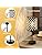 GyroVu Crystal Table Lamp, Black Touch Lamp for Bedside Nightstand with USB C+A Ports, 3 Way Dimmable with Crystal Shade for Bedroom, Living Room, Office (Buld Included)
