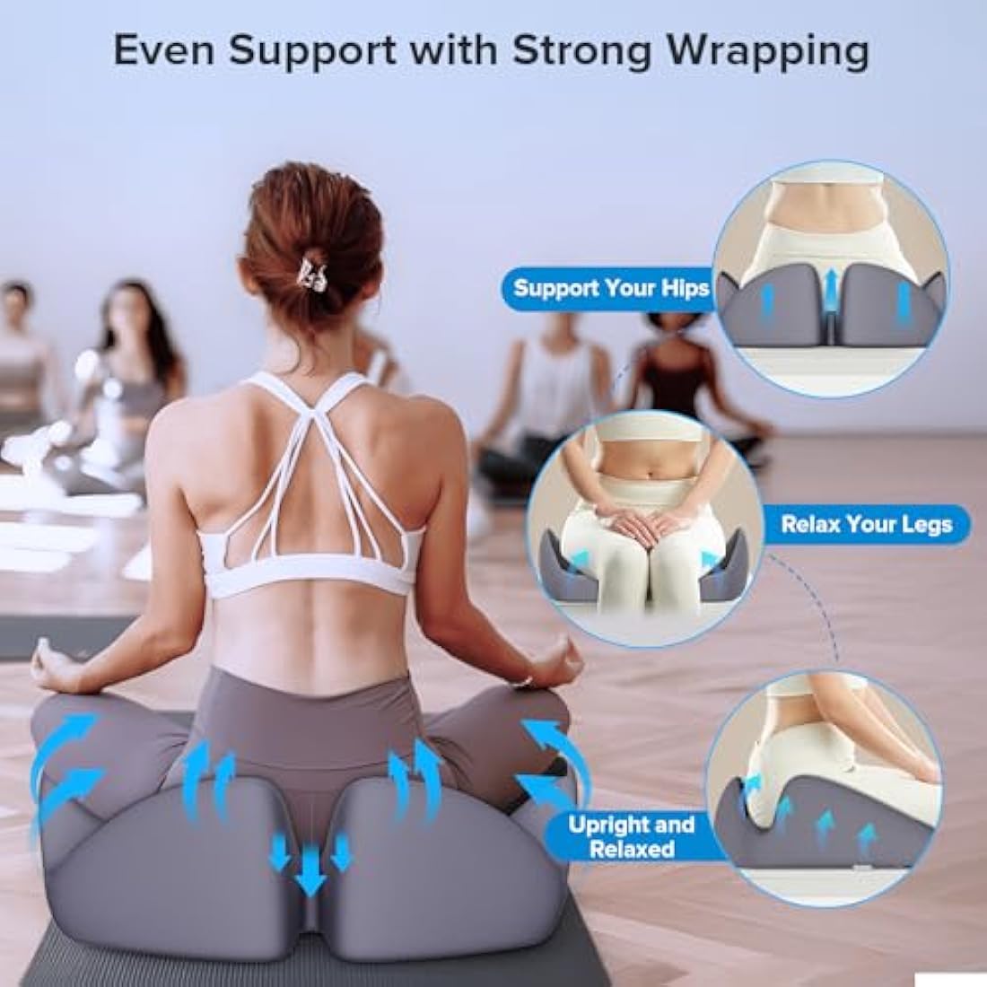 Memory Foam Seat Cushion for Relief Sciatica, Office Chair Cushion, Coccyx Cushion for Long Sitting, Ergonomic Orthopedic Cushion for Hip & Coccyx Pain Relief, Home, Car, Wheelchair, Gaming Chair