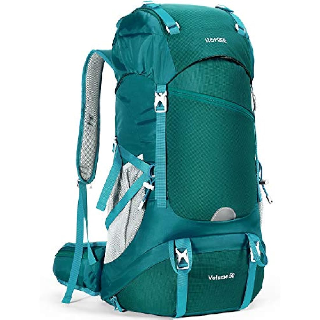HOMIEE 50L Waterproof Hiking Backpack for Men Women, Lightweight Trekking Backpack with Rain Cover, Large Camping Rucksack for Outdoor Sports Travel Hiking Cycling Climbing Mountaineering