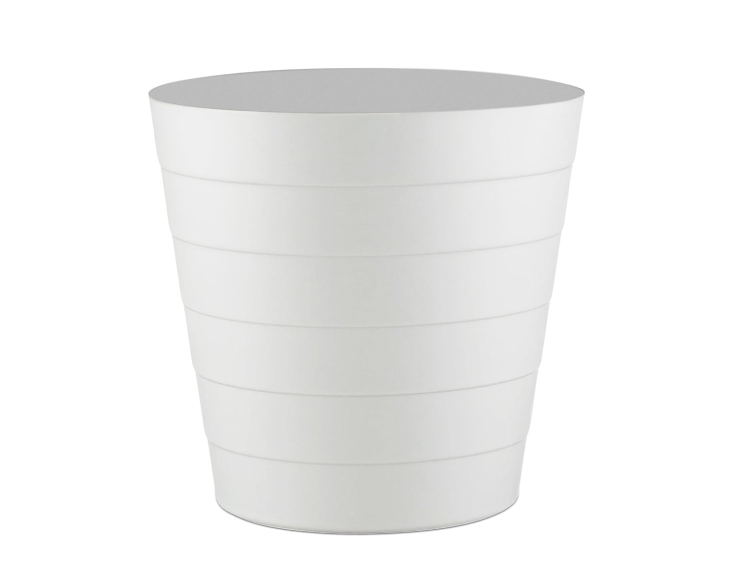 Zuvo Waste Paper Bin 5L, Wave Design Bin for Bedroom and Office, White