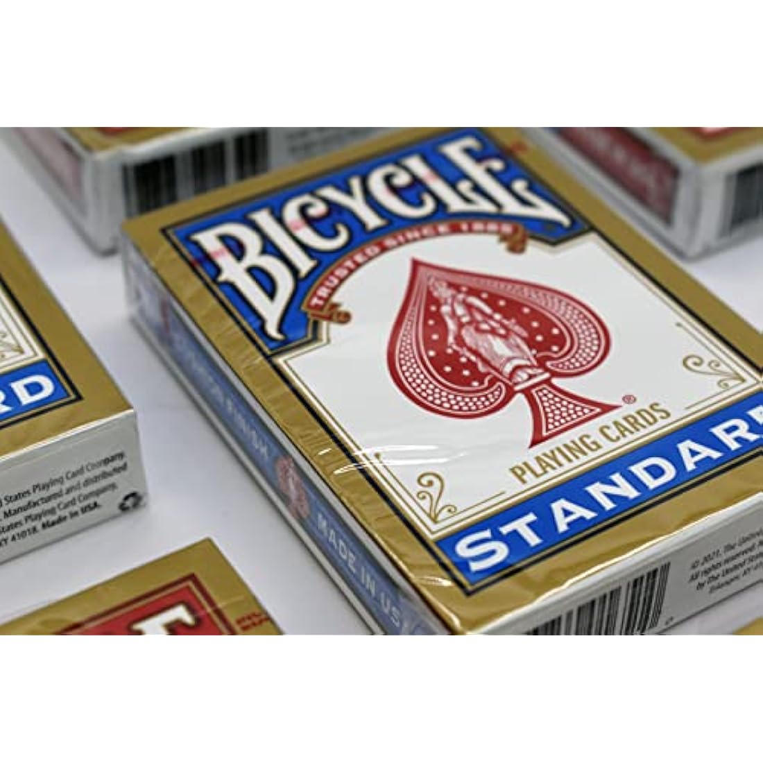 Bicycle Gold Standard Playing Cards - 12 Decks, Air Cushion Finish, Iconic International Rider Back Design, Standard Index, Superb Handling and Durability