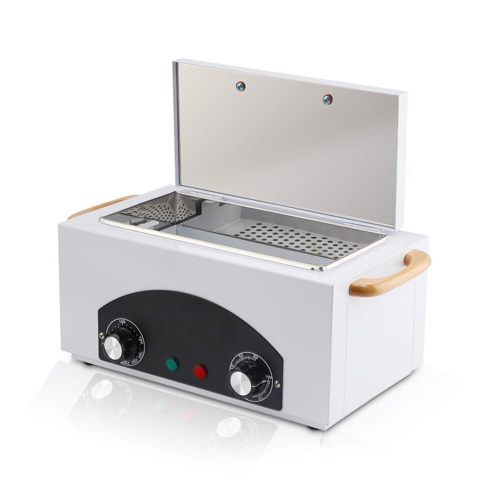 High Temperature Metal Tool Cleaning Box Dry Heat Sterilizer with Timer Manicure Pedicure SPA Salon Barber Equipment for Dentist Clinic Lab Sundry