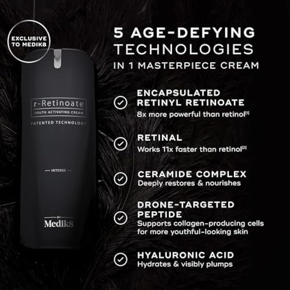 Medik8 r-Retinoate Intense - Youth Activating 5 in 1 Cream - Our Most Powerful Vitamin A Cream - 11 x Faster Than Classic Retinol - 50ml