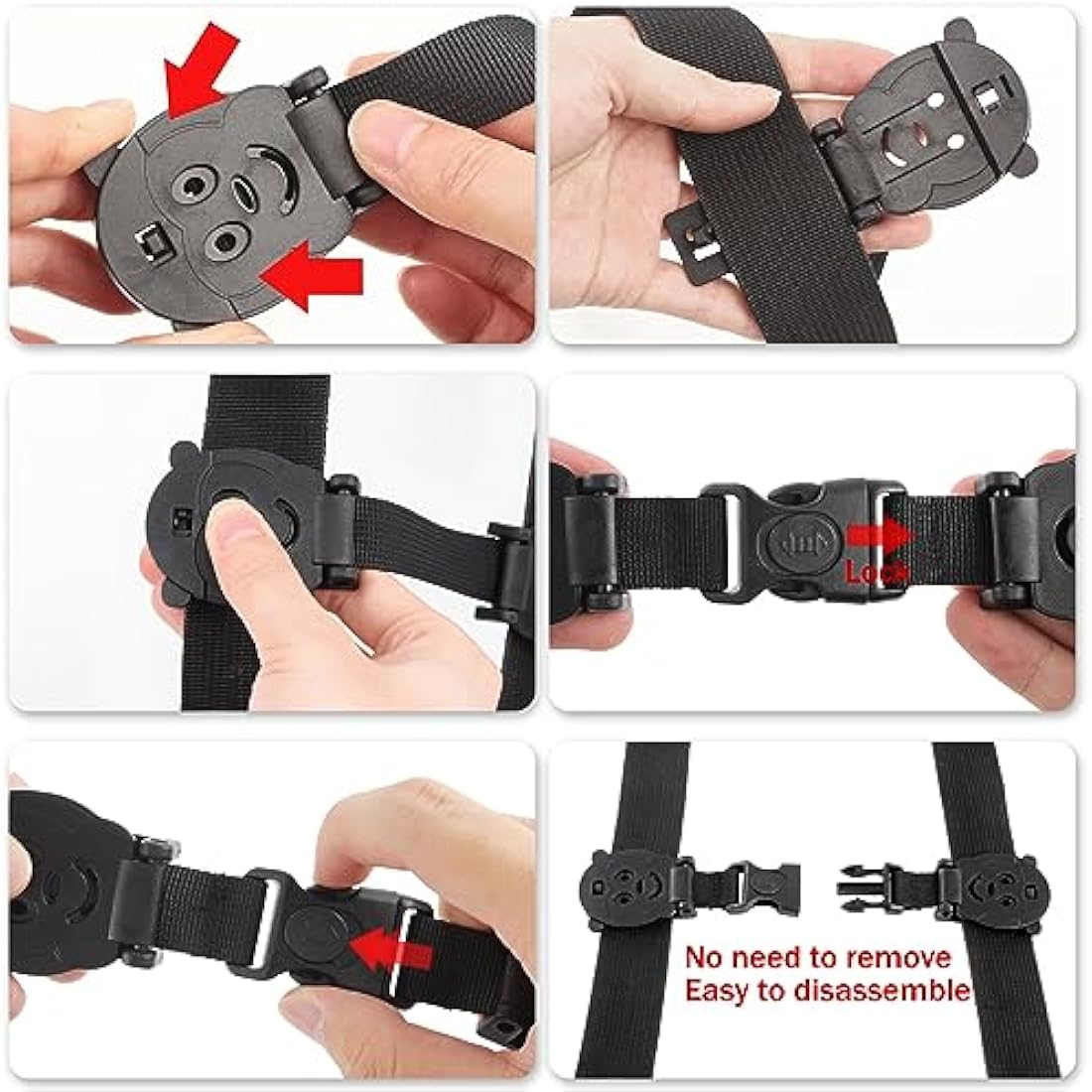 QOPAHI Car Seat Strap Anti Escape, Baby Harness Chest Clip Car Seat Safety Clip, Prevent Children/Kids Taking Their Arms Out of Child Car Seat/High Chairs/Strollers/Baby Reins(2 Pack)