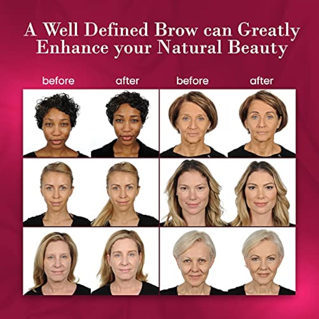 ybf Beauty Universal Automatic Eyebrow Pencil Duo - For All Natural Hair Colors & Skin Tones - Dual-Ended Brow Pencil With Spoolie Brush - Paraben-Free and Cruelty-Free - Taupe - 2 x 0.005 Oz