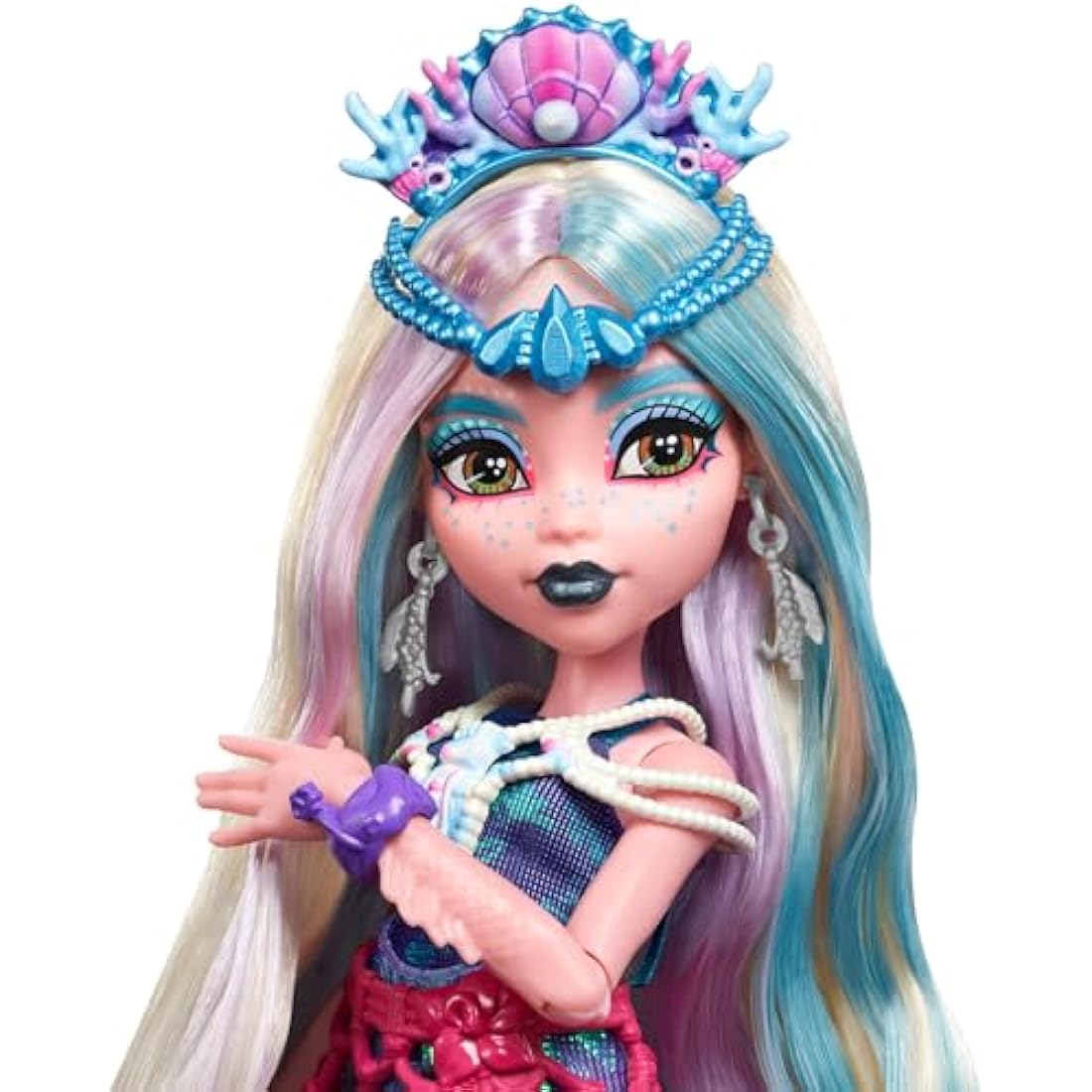 Monster High Monster Fest Doll, Lagoona Blue with Glam Outfit & Festival Themed Accessories like Snacks, Band Poster, Statement Bag & More, HXH82