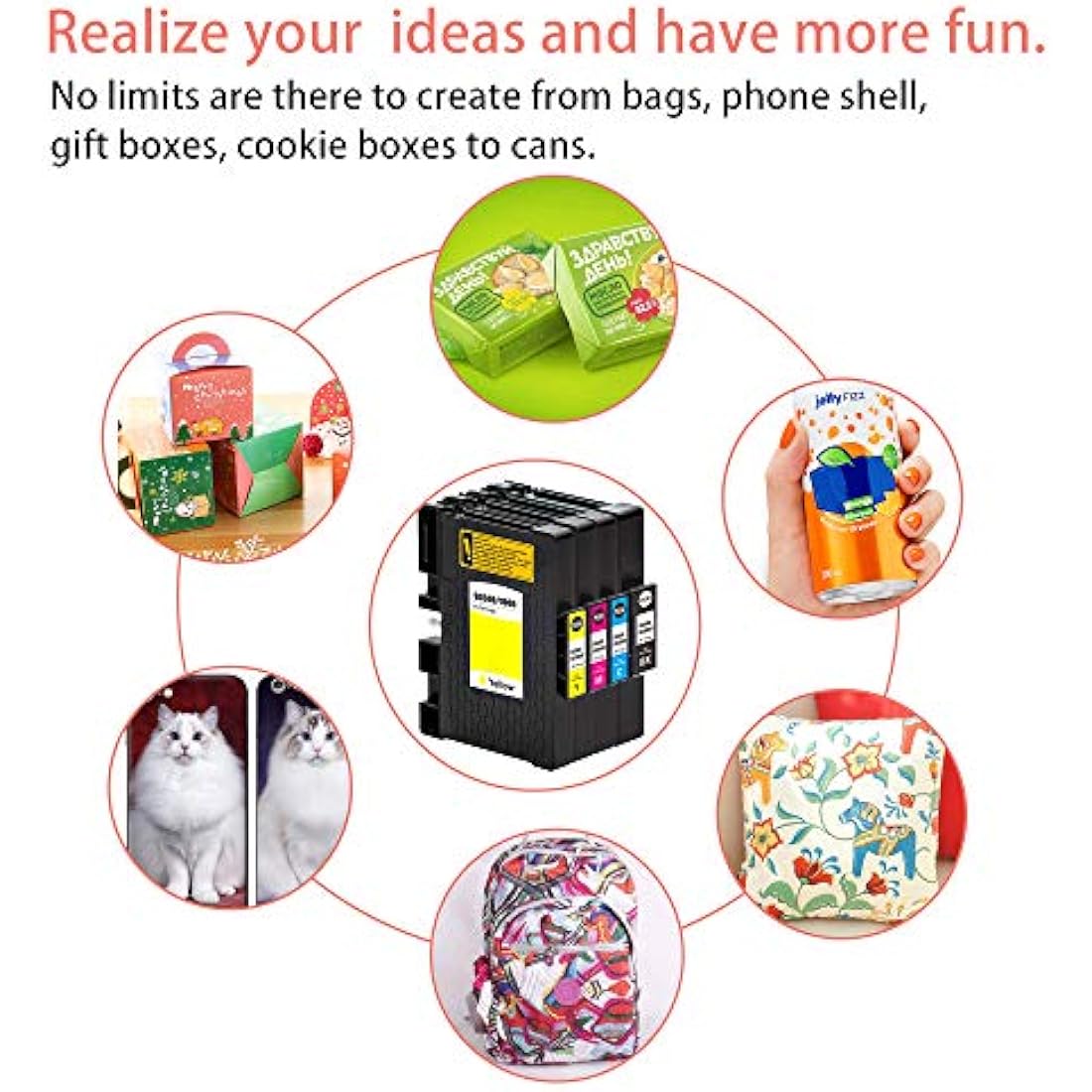 LCL Compatible Sublimation Ink SG400 SG800 SG400NA SG800NA PRINTAN DINK 60ml 40ml (4PK KCMY) Replacement for Sawgrass Virtuoso SG400 SG800 SG400NA EU SG800NA Sublimation Printer SG3110 SG2100N