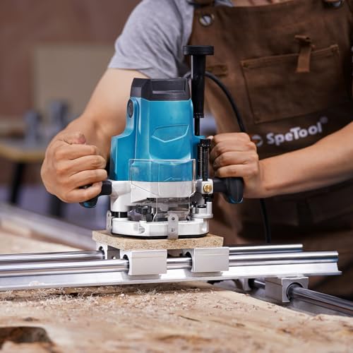 SpeTool Spoilboard Surfacing Router Bit 1/2 Inch Shank 3 Inch Cutting Diameter 2+2 Flute Carbide Insert Slab CNC Flattening Router Bit router template woodworking