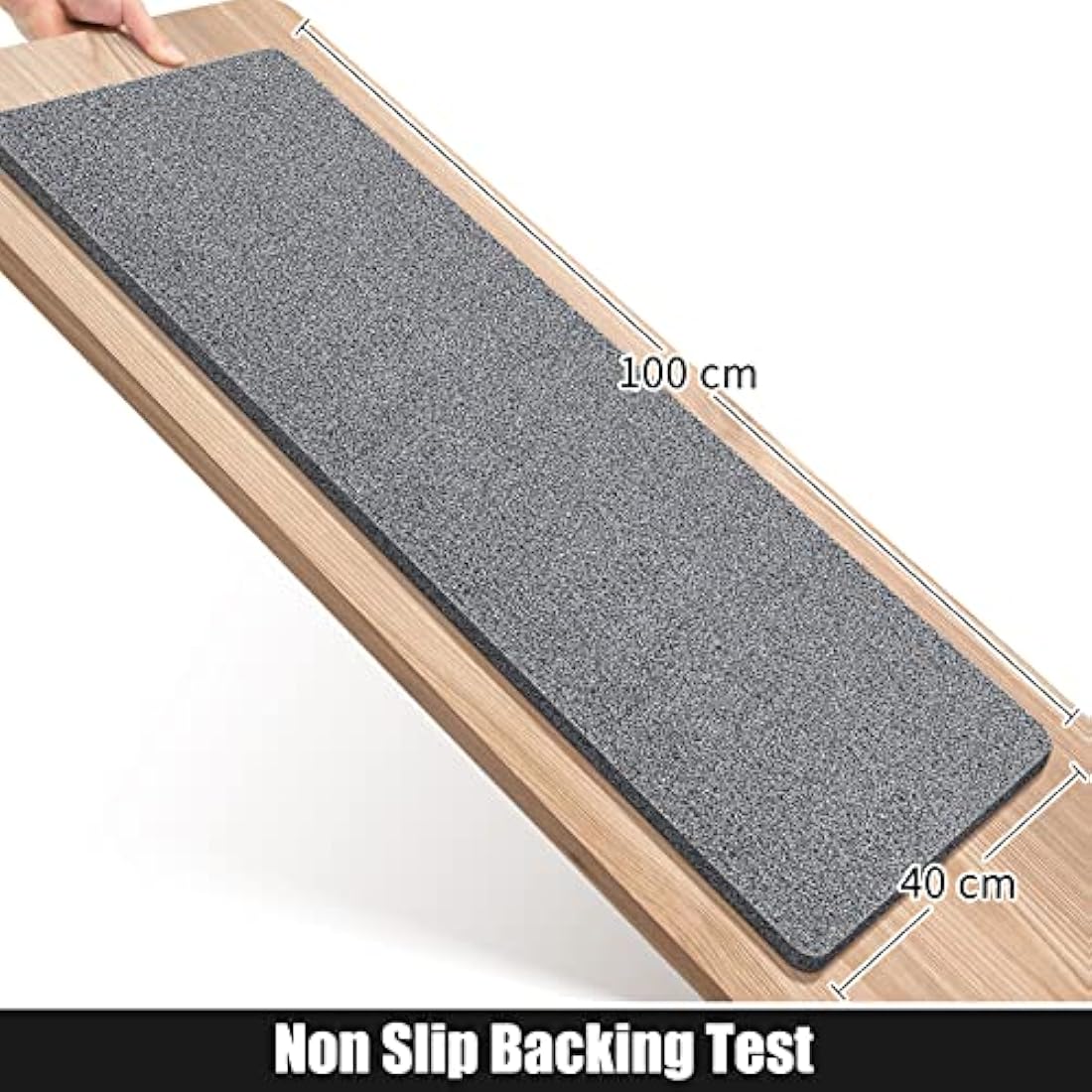 Loofah Mats for Shower, Non Slip Soft Textured Bath, Bathtub Mat with Drain, Phthalate Free, Quick Drying, Soft Comfort Bathroom Mats for Wet Areas (Grey)